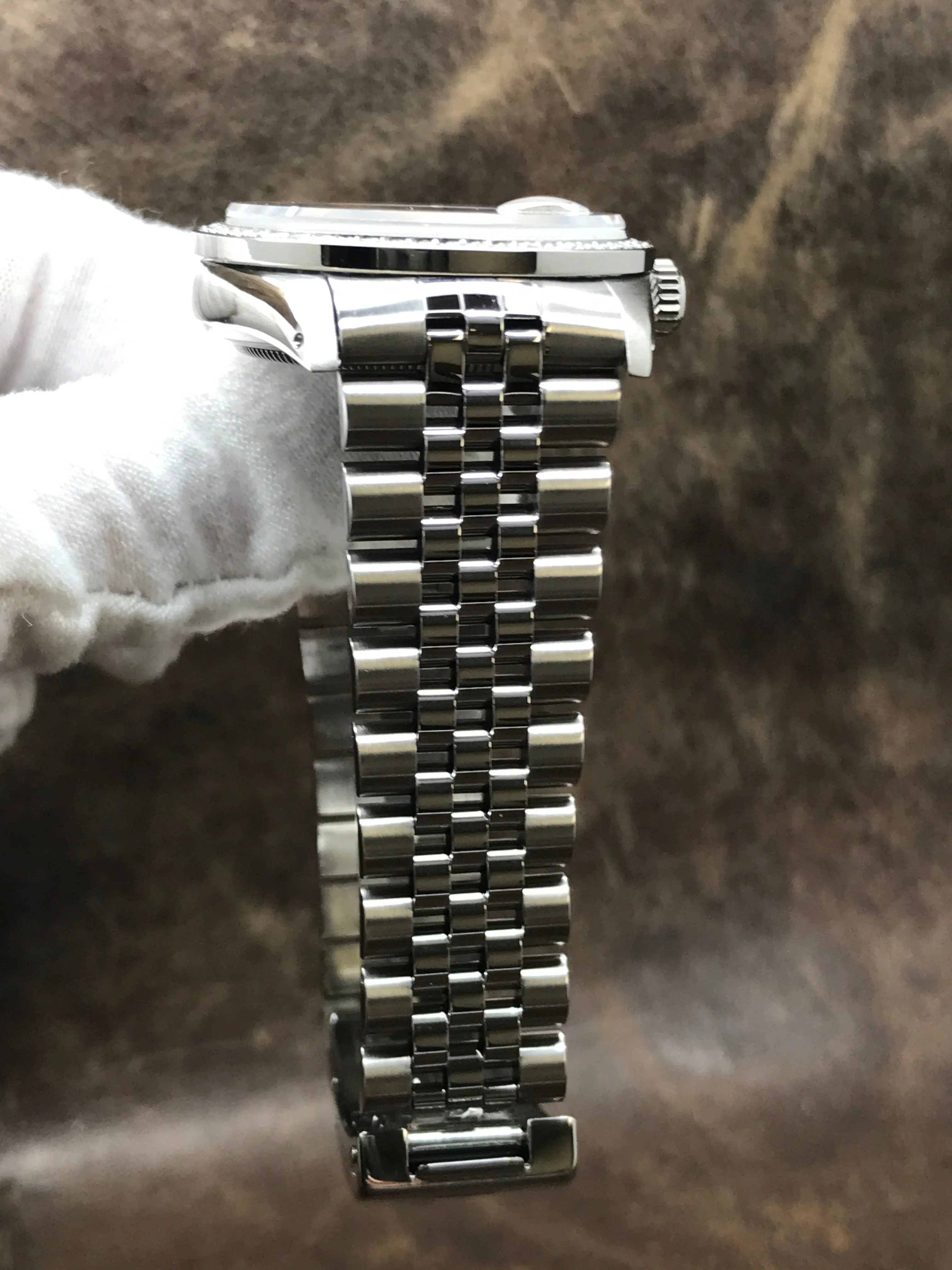 Rolex Datejust 36mm 16014 Custom Silver & Pink Dial Automatic Watch