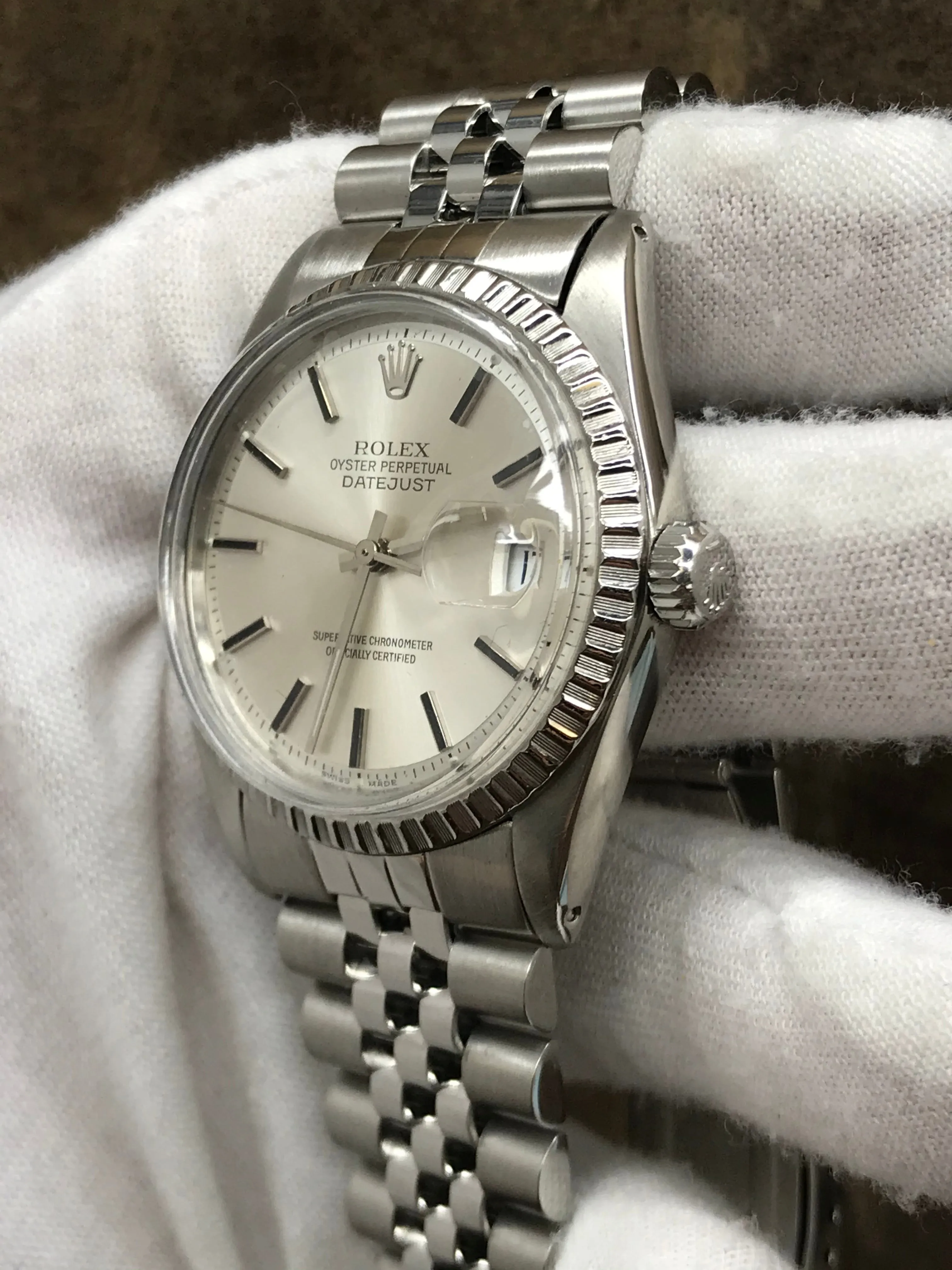 Rolex Datejust 36mm 1603 Silver Dial Automatic Watch