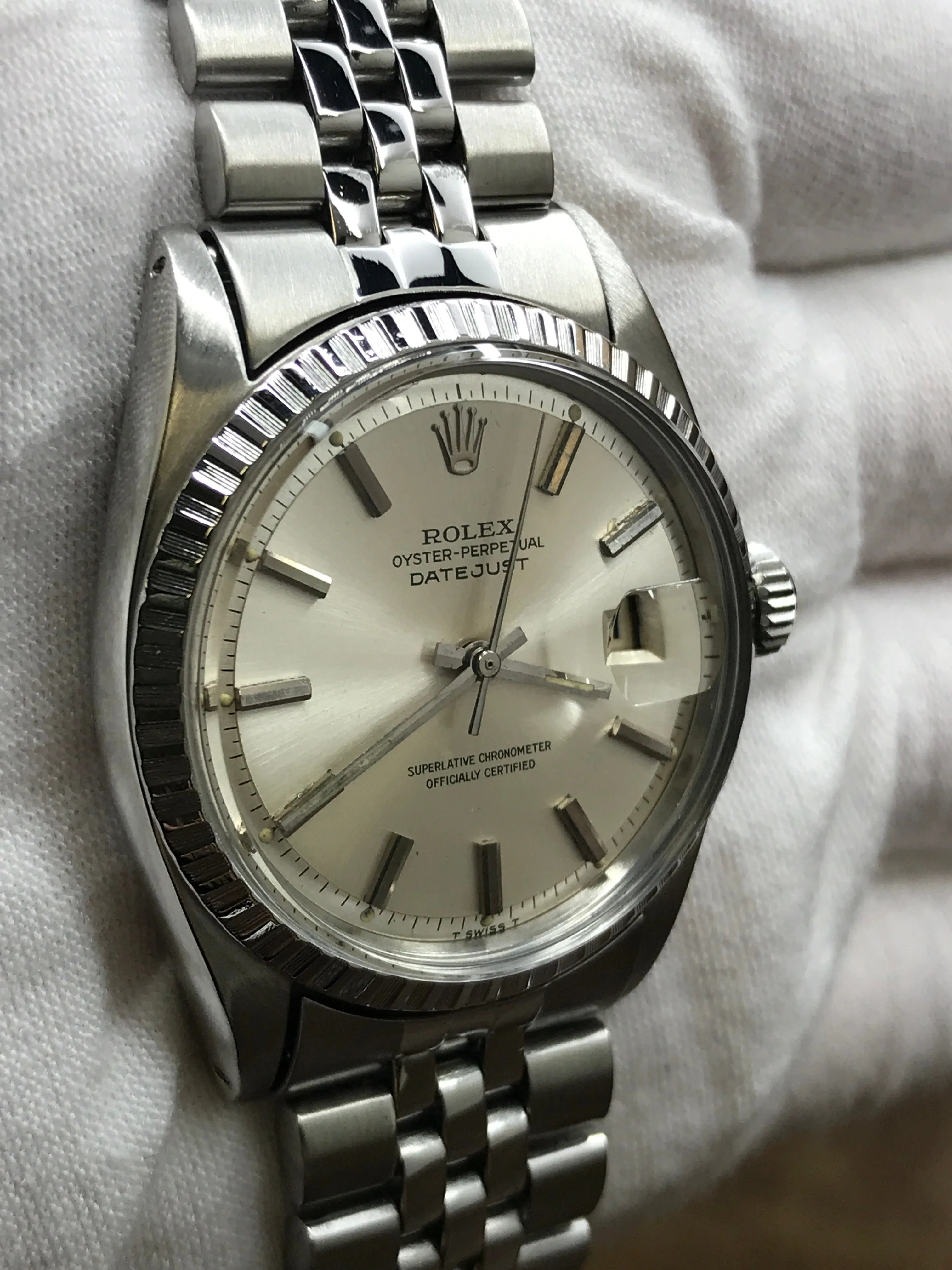 Rolex Datejust 36mm 1603 Silver Dial Automatic Watch