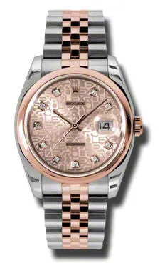 Rolex - Datejust 36mm - Steel and Pink Gold - Domed Bezel