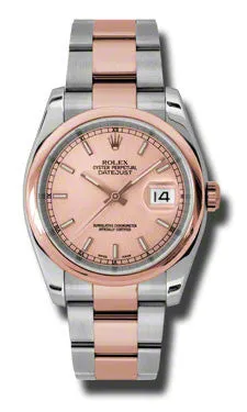 Rolex - Datejust 36mm - Steel and Pink Gold - Domed Bezel