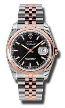 Rolex - Datejust 36mm - Steel and Pink Gold - Domed Bezel