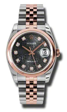 Rolex - Datejust 36mm - Steel and Pink Gold - Domed Bezel