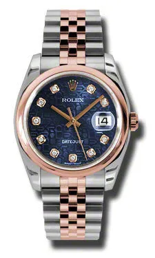 Rolex - Datejust 36mm - Steel and Pink Gold - Domed Bezel