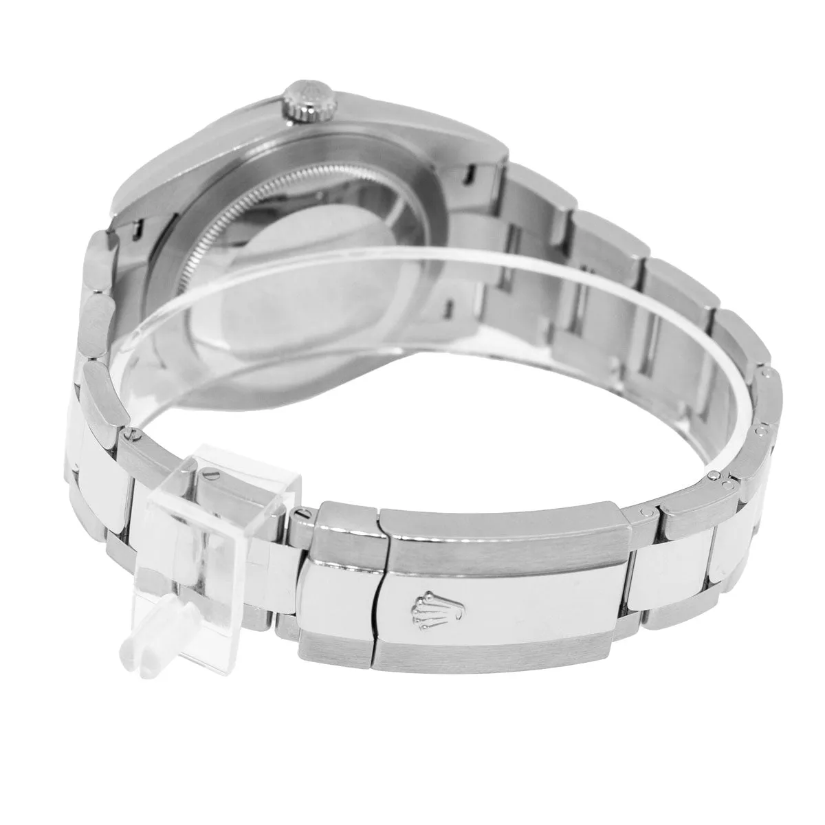 Rolex Datejust II 41mm Stainless Steel Black Index Dial 18K White Gold Fluted Bezel 126334