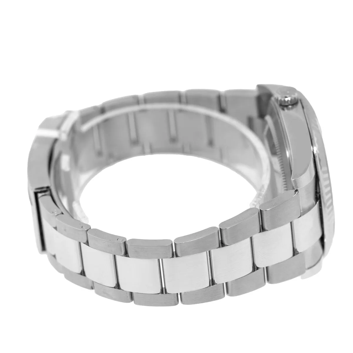 Rolex Datejust II 41mm Stainless Steel Green Index Dial 18K White Gold Fluted Bezel 126334