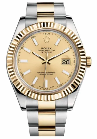 Rolex - Datejust II 41mm - Steel and Yellow Gold - Fluted Bezel (116333)