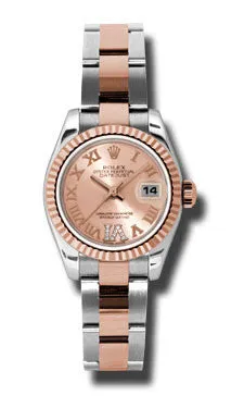 Rolex - Datejust Lady 26 - Steel and Pink Gold - Fluted Bezel