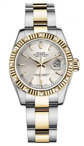 Rolex - Datejust Lady 26 - Steel and Yellow Gold - 12 Diamond Bezel