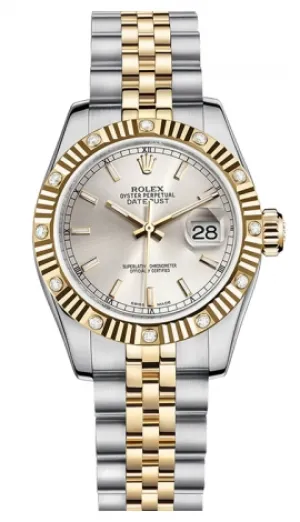 Rolex - Datejust Lady 26 - Steel and Yellow Gold - 12 Diamond Bezel