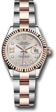 Rolex - Datejust Lady 28 - Stainless Steel and Everose Gold - Fluted Bezel