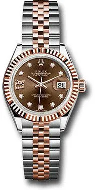 Rolex - Datejust Lady 28 - Stainless Steel and Everose Gold - Fluted Bezel