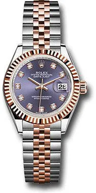 Rolex - Datejust Lady 28 - Stainless Steel and Everose Gold - Fluted Bezel