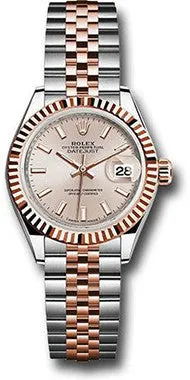 Rolex - Datejust Lady 28 - Stainless Steel and Everose Gold - Fluted Bezel