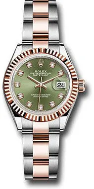 Rolex - Datejust Lady 28 - Stainless Steel and Everose Gold - Fluted Bezel
