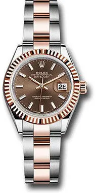 Rolex - Datejust Lady 28 - Stainless Steel and Everose Gold - Fluted Bezel