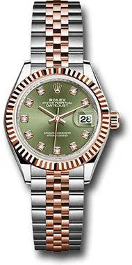 Rolex - Datejust Lady 28 - Stainless Steel and Everose Gold - Fluted Bezel