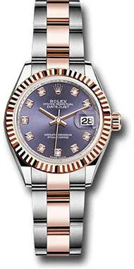 Rolex - Datejust Lady 28 - Stainless Steel and Everose Gold - Fluted Bezel