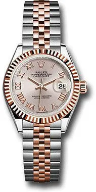 Rolex - Datejust Lady 28 - Stainless Steel and Everose Gold - Fluted Bezel