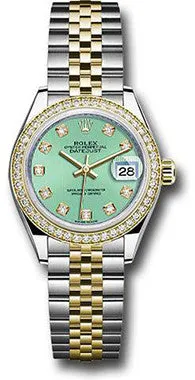 Rolex - Datejust Lady 28 - Stainless Steel and Yellow Gold - Diamond Bezel