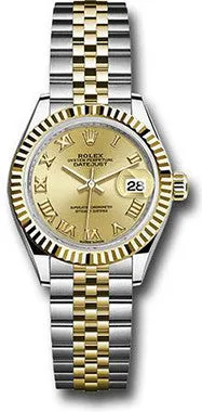 Rolex - Datejust Lady 28 - Stainless Steel and Yellow Gold - Fluted Bezel