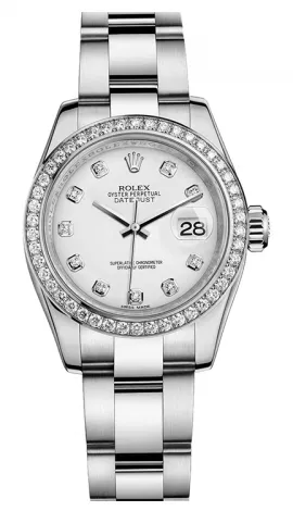 Rolex - Datejust Lady - Steel 46 Diamond Bezel
