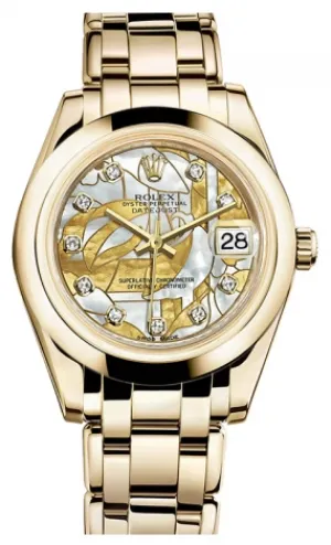 Rolex - Datejust Pearlmaster 34 Yellow Gold - Domed Bezel