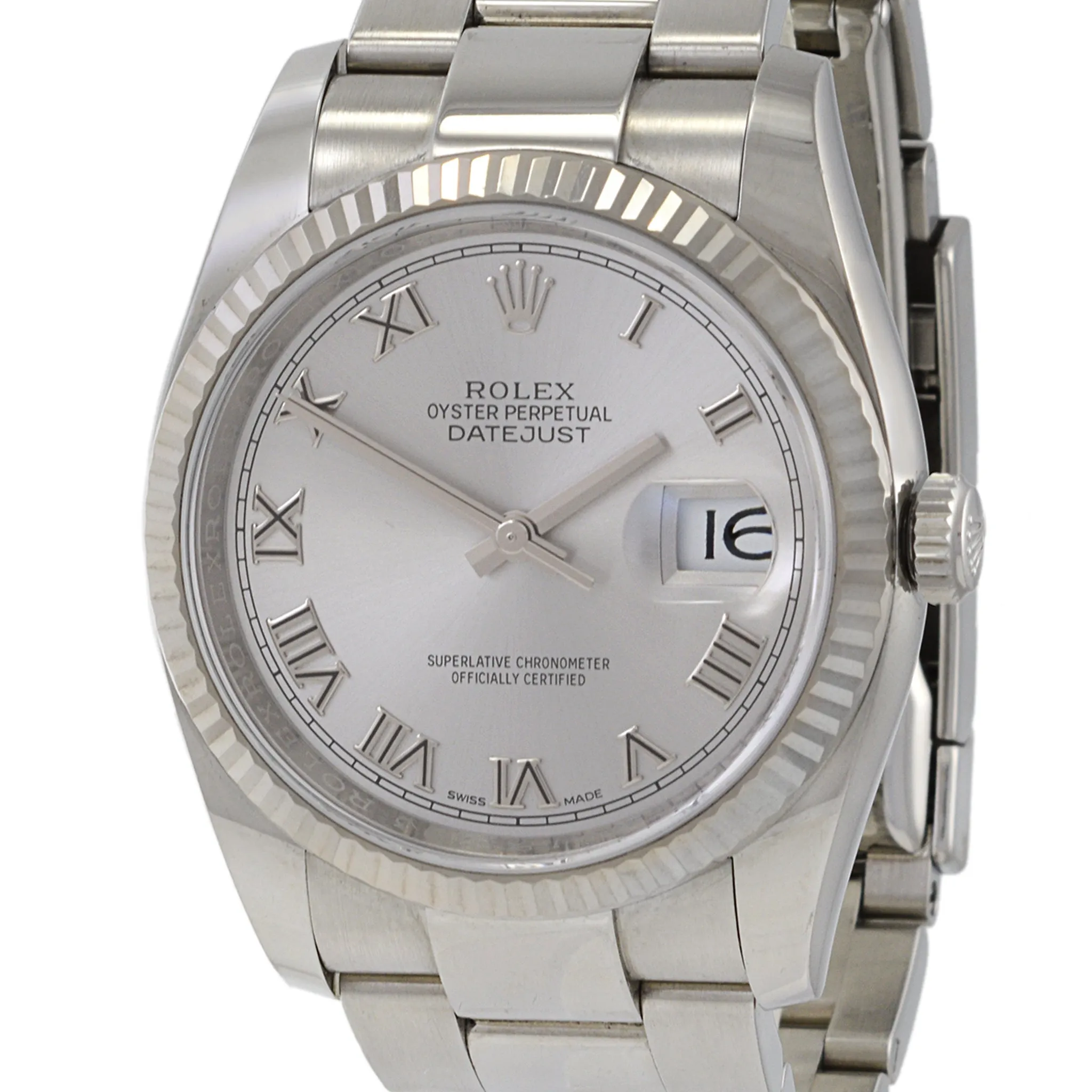 Rolex Datejust Reference 116234 Stainless Steel and 18K White Gold