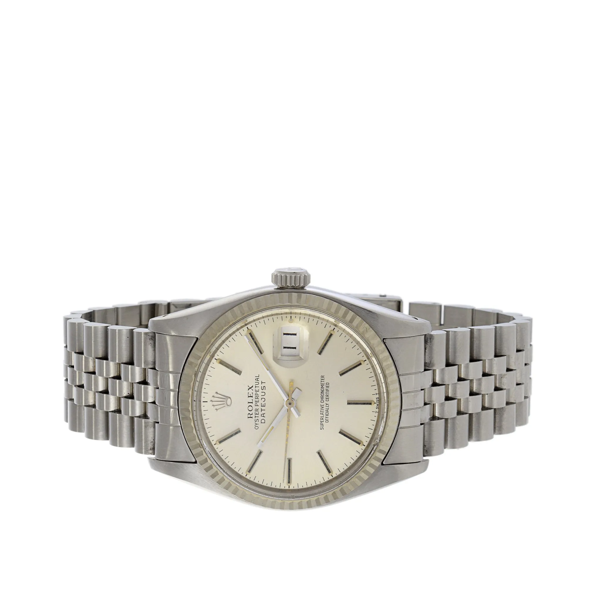 Rolex Datejust Reference 16014 18K White Gold and Stainless Steel