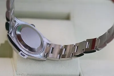 ROLEX DATEJUST STAINLESS STEEL MIDSIZE WATCH BLUE ROMAN DIAL 178240