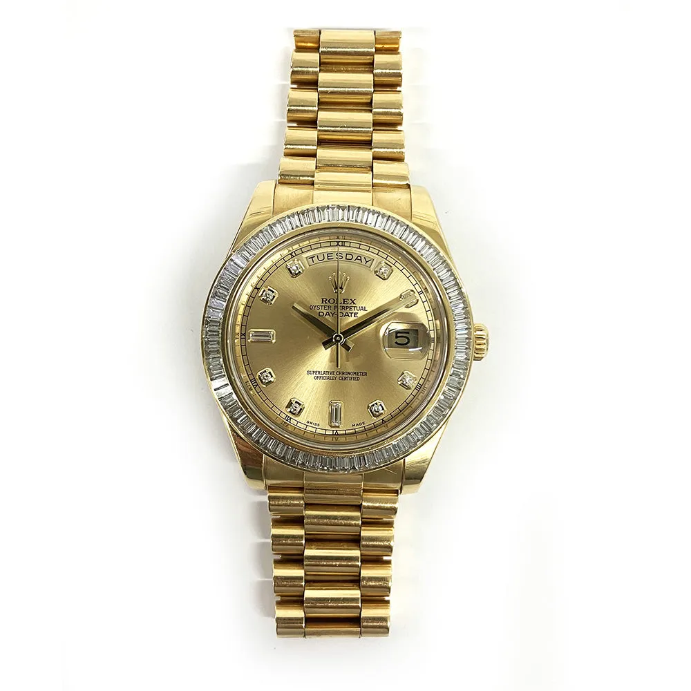 Rolex Day Date II 218398BR Champagne Diamond Dial