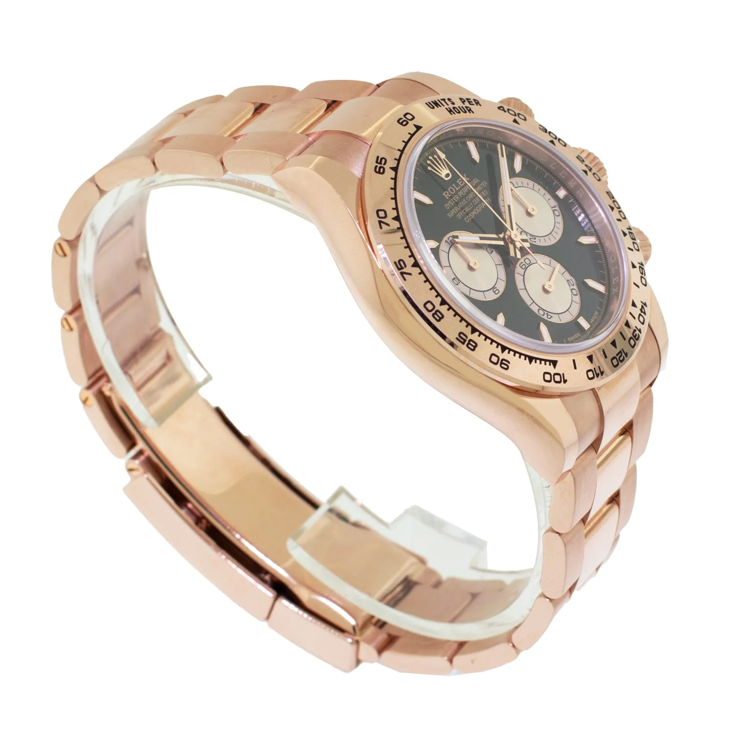 Rolex Daytona 40mm Everose Gold Black Index Dial & Gold Bezel 126505