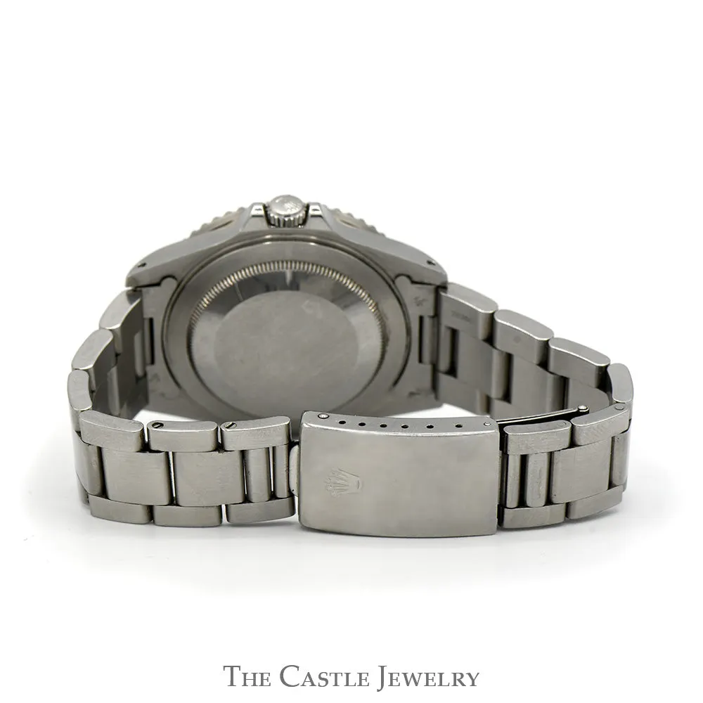 Rolex GMT Master 2 16710 with Pepsi Bezel & Black Dial in Stainless Steel Oyster Bracelet