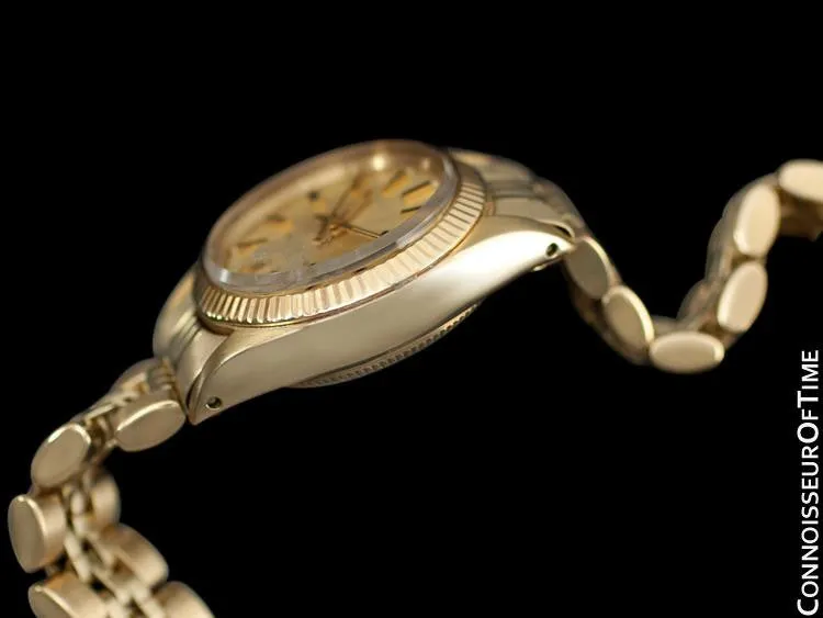 Rolex Ladies Oyster Perpetual Champagne Dial Ref. 6719 - 14K Gold