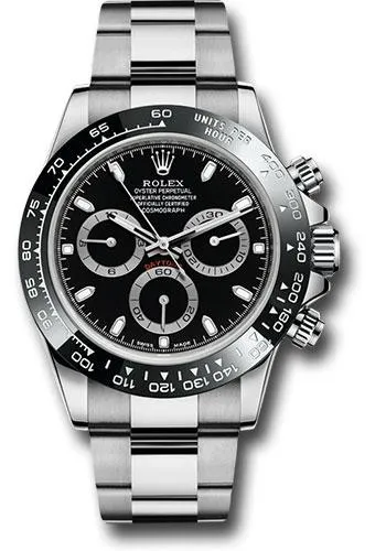 Rolex Steel Cosmograph Daytona 40 Watch - Black Index Dial - 116500LN bk