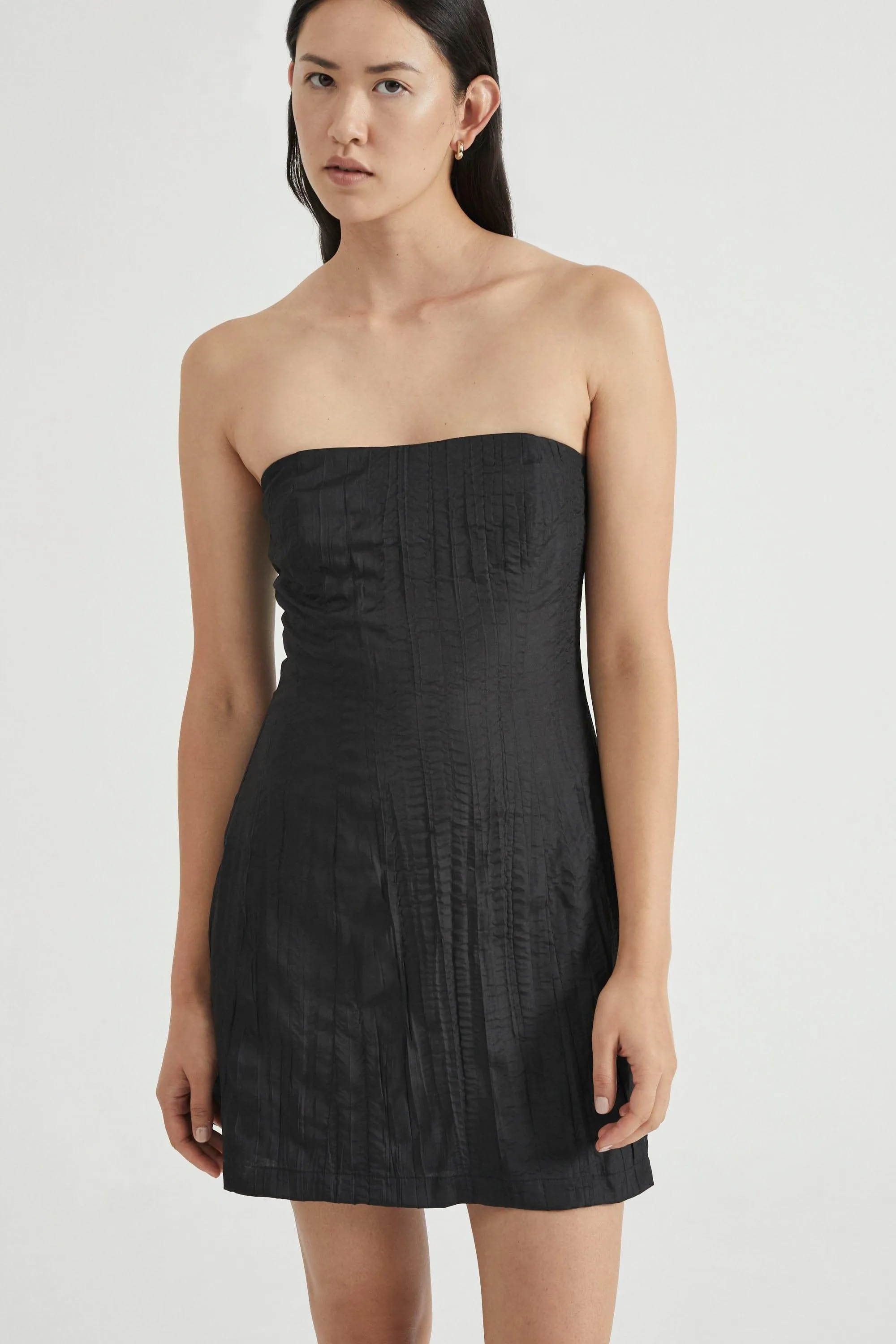 ROLLING WAVE STRAPLESS MINI | BLACK