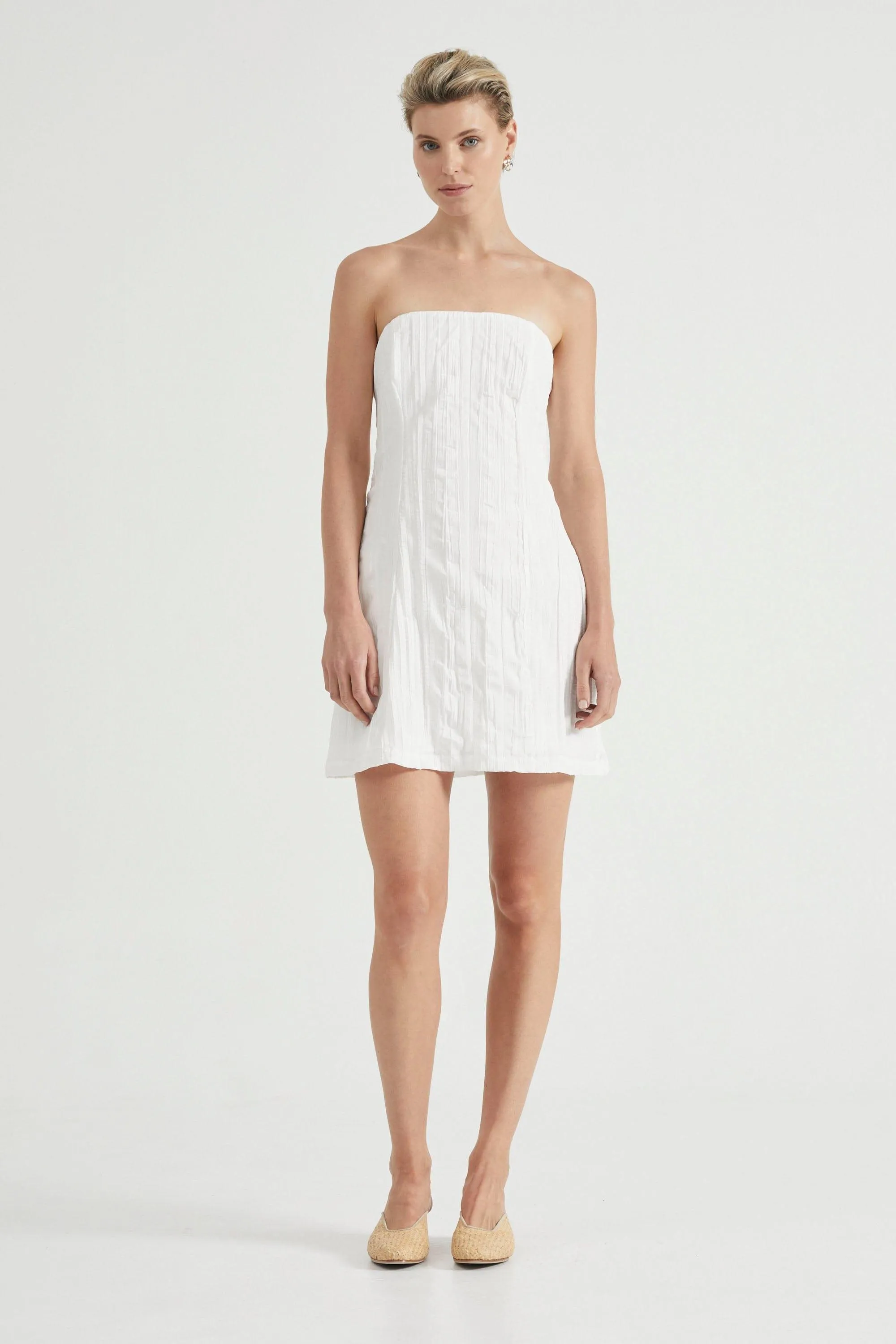 ROLLING WAVE STRAPLESS MINI | WHITE WASH
