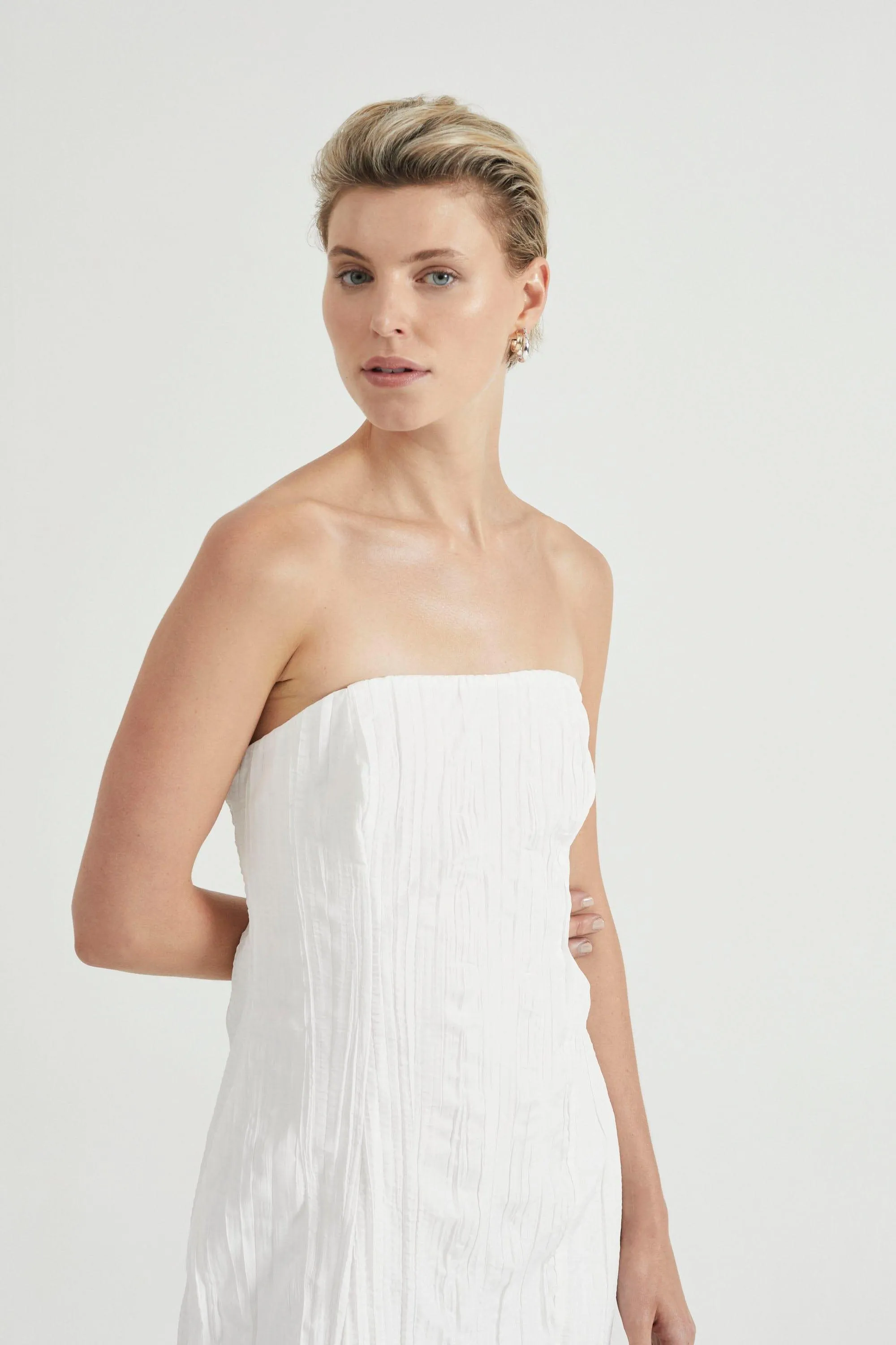 ROLLING WAVE STRAPLESS MINI | WHITE WASH