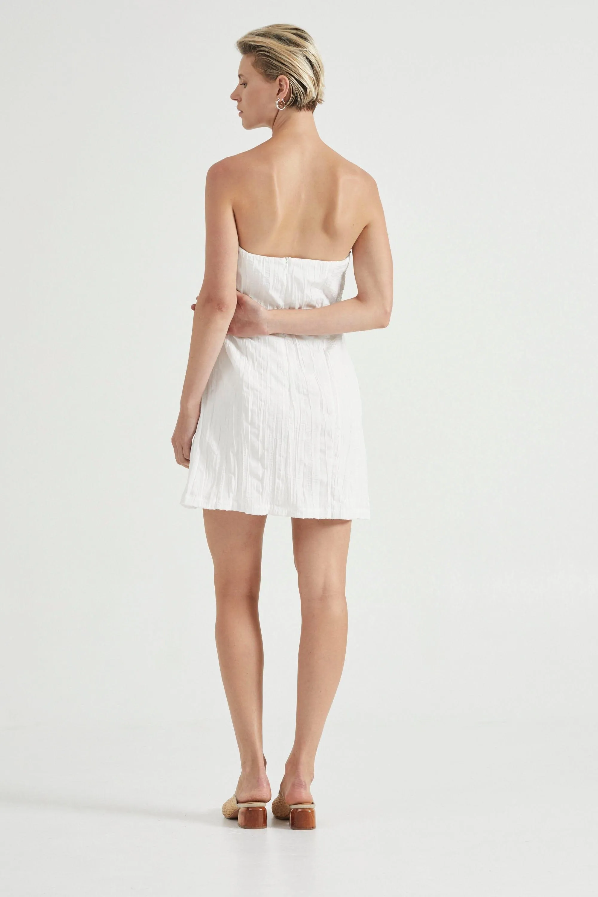 ROLLING WAVE STRAPLESS MINI | WHITE WASH