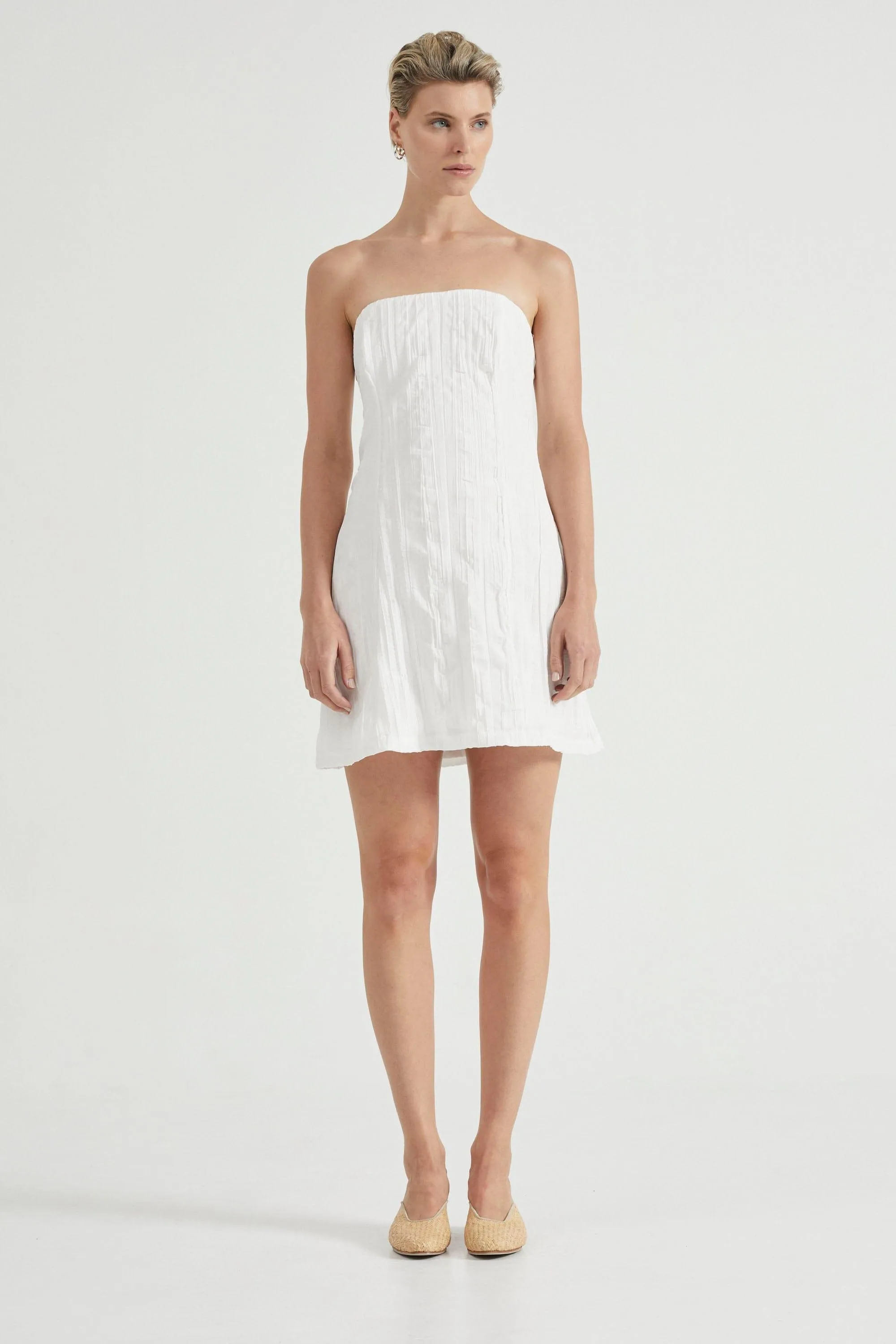 ROLLING WAVE STRAPLESS MINI | WHITE WASH