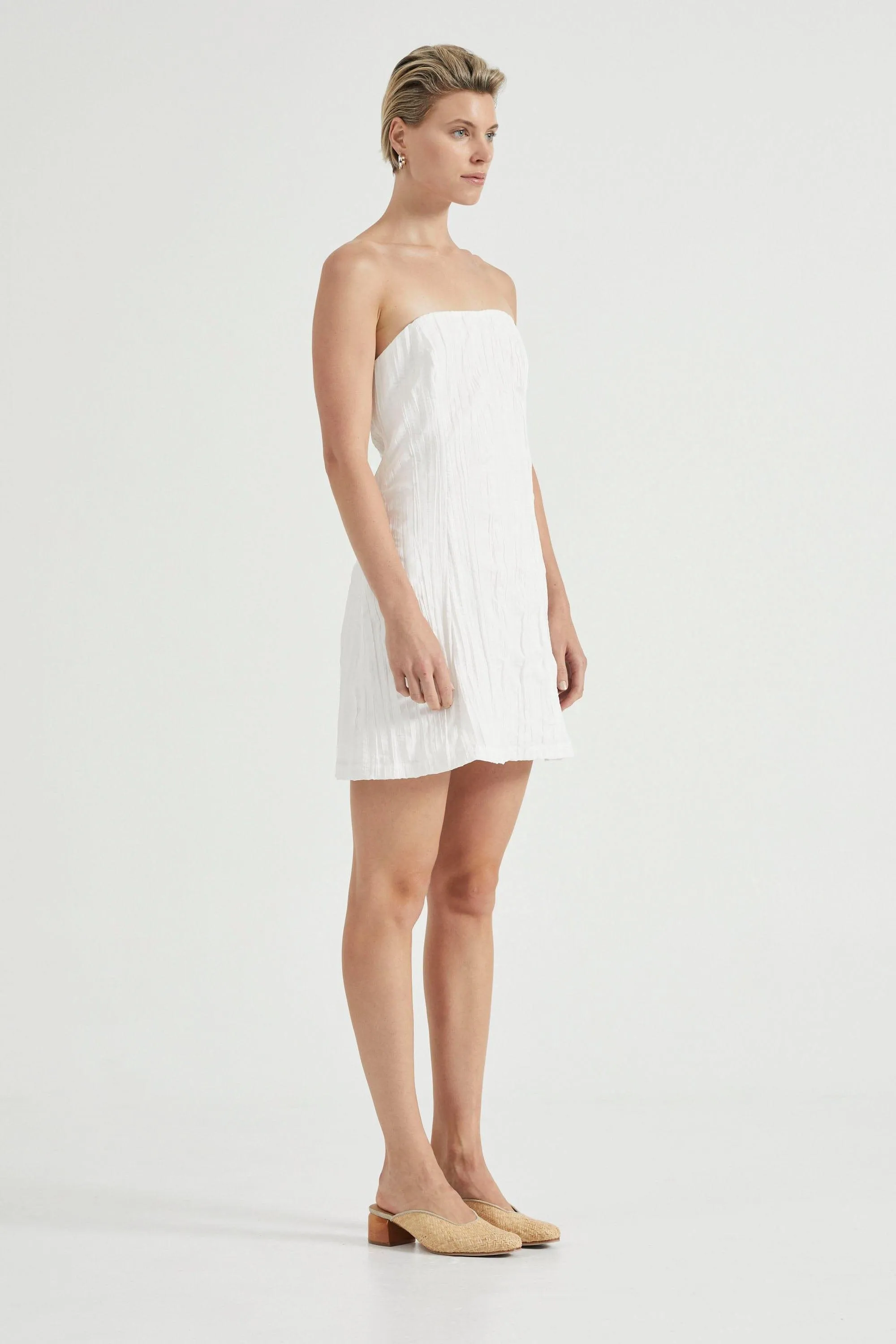 ROLLING WAVE STRAPLESS MINI | WHITE WASH