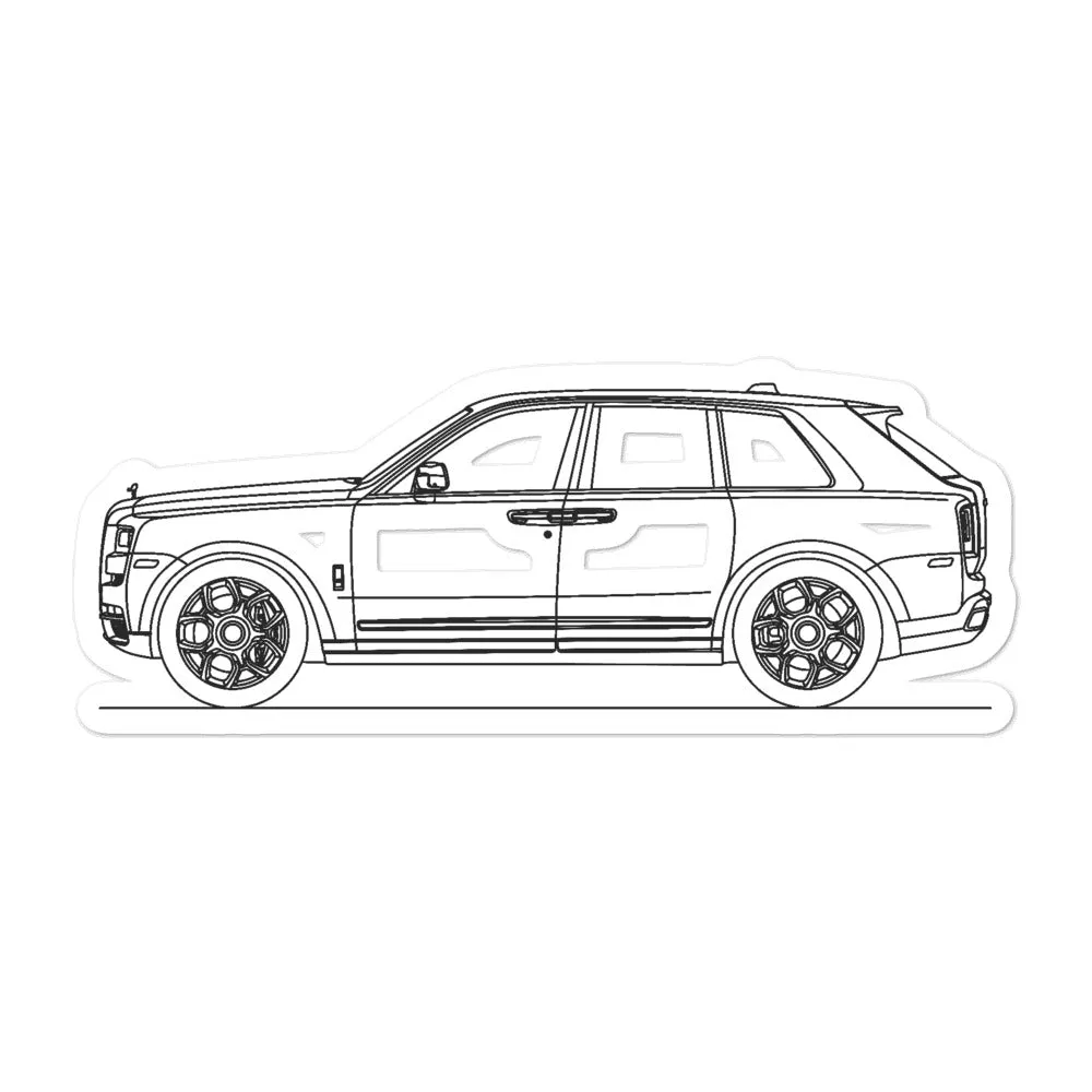 Rolls-Royce Cullinan Black Badge Outline Sticker
