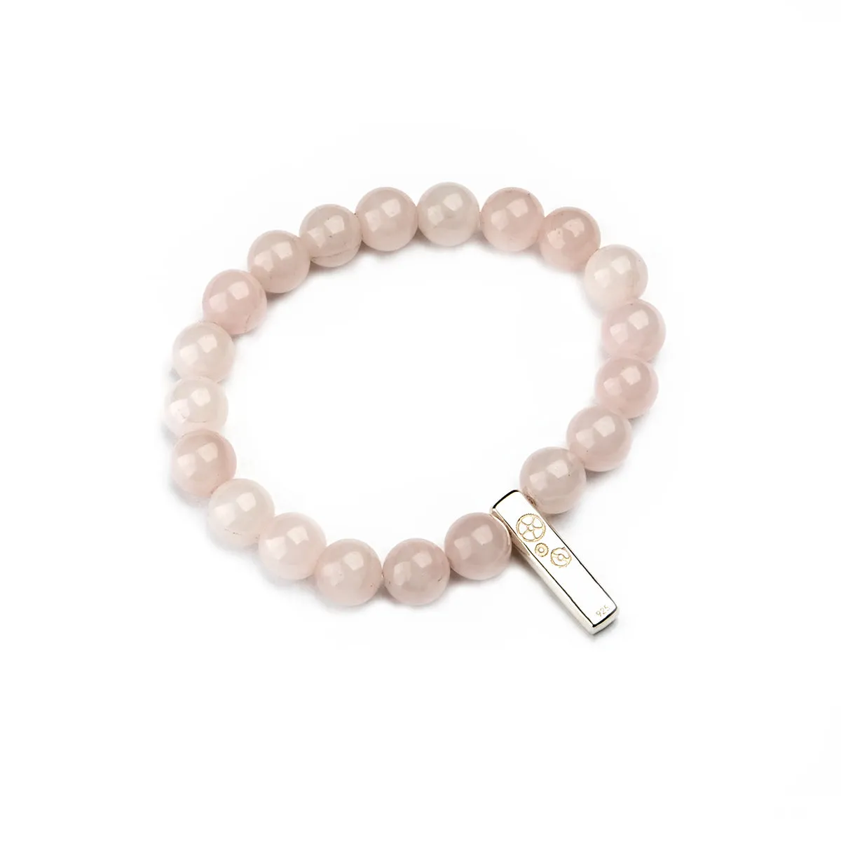 Rose Quartz Baby Bar Stretch Bracelet
