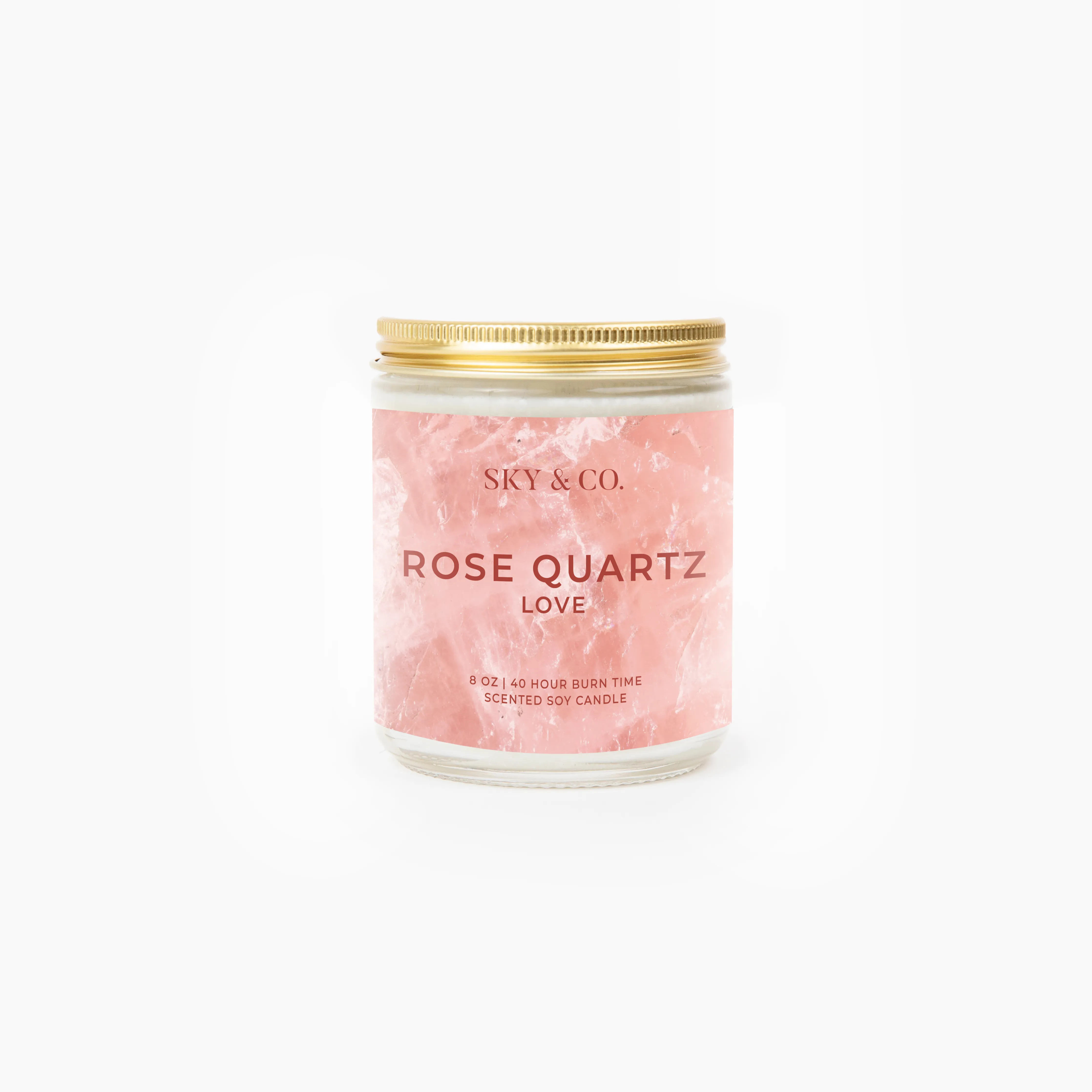 Rose Quartz Candle - Crystal Infused Candle