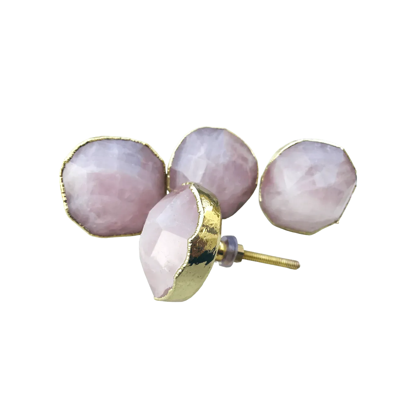 Rose Quartz Classic Dresser Cabinet Handle Knobs - Set of 4