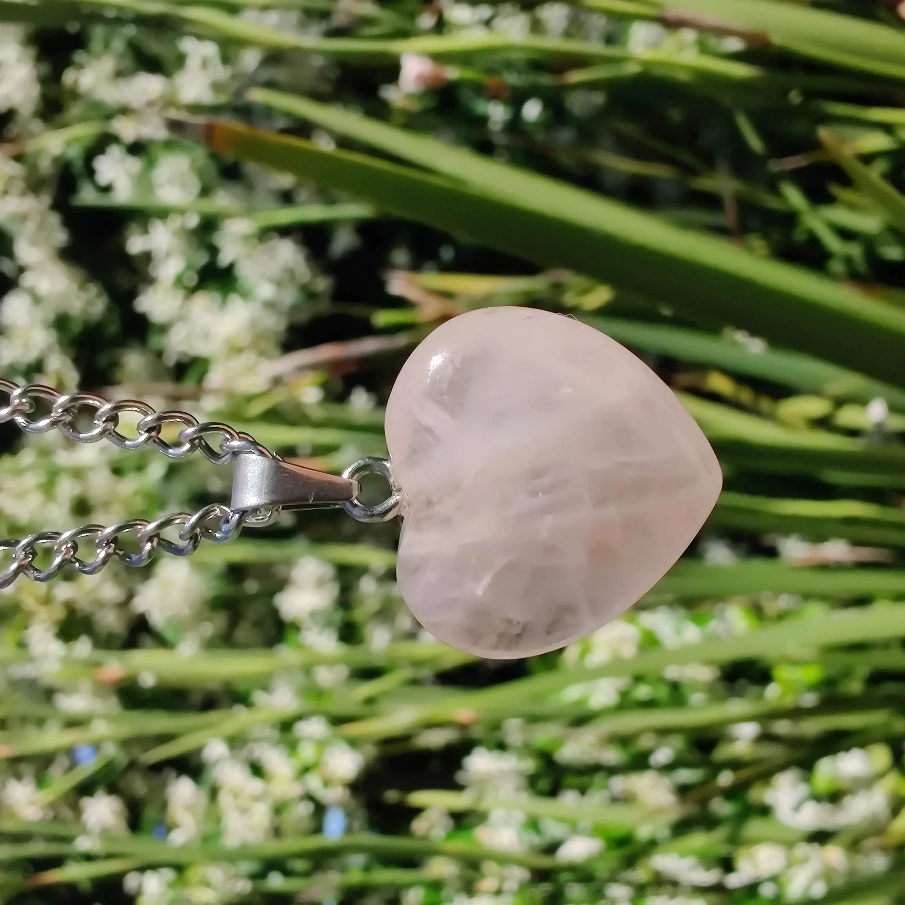 Rose Quartz Heart Pendant