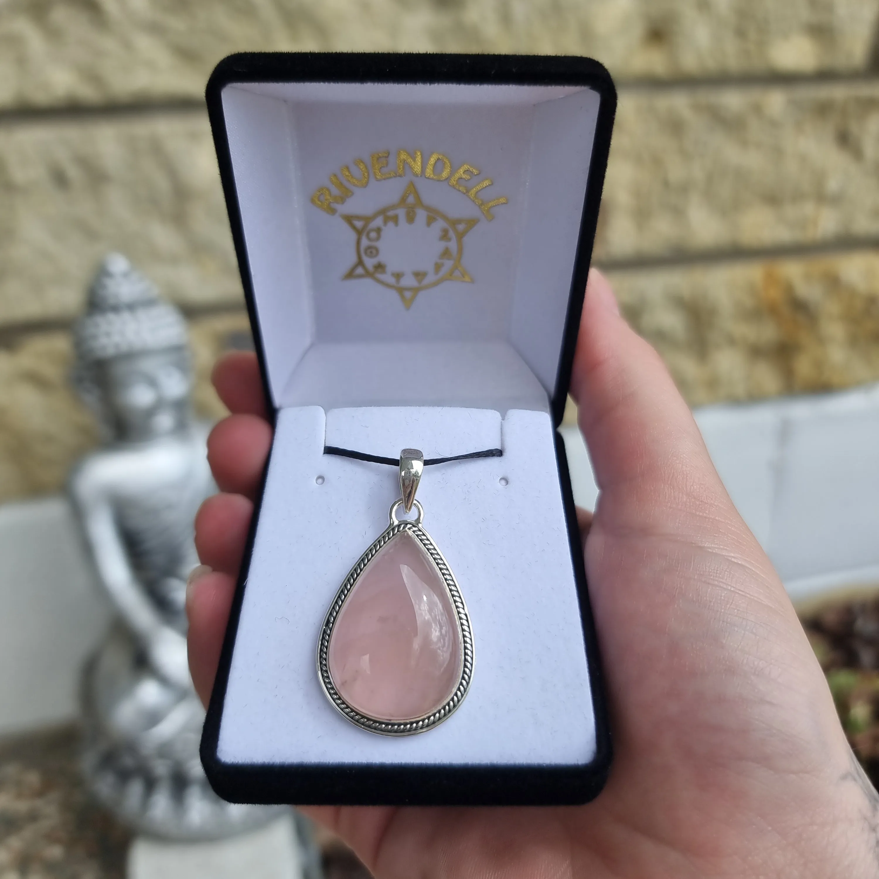 Rose quartz pendant collection