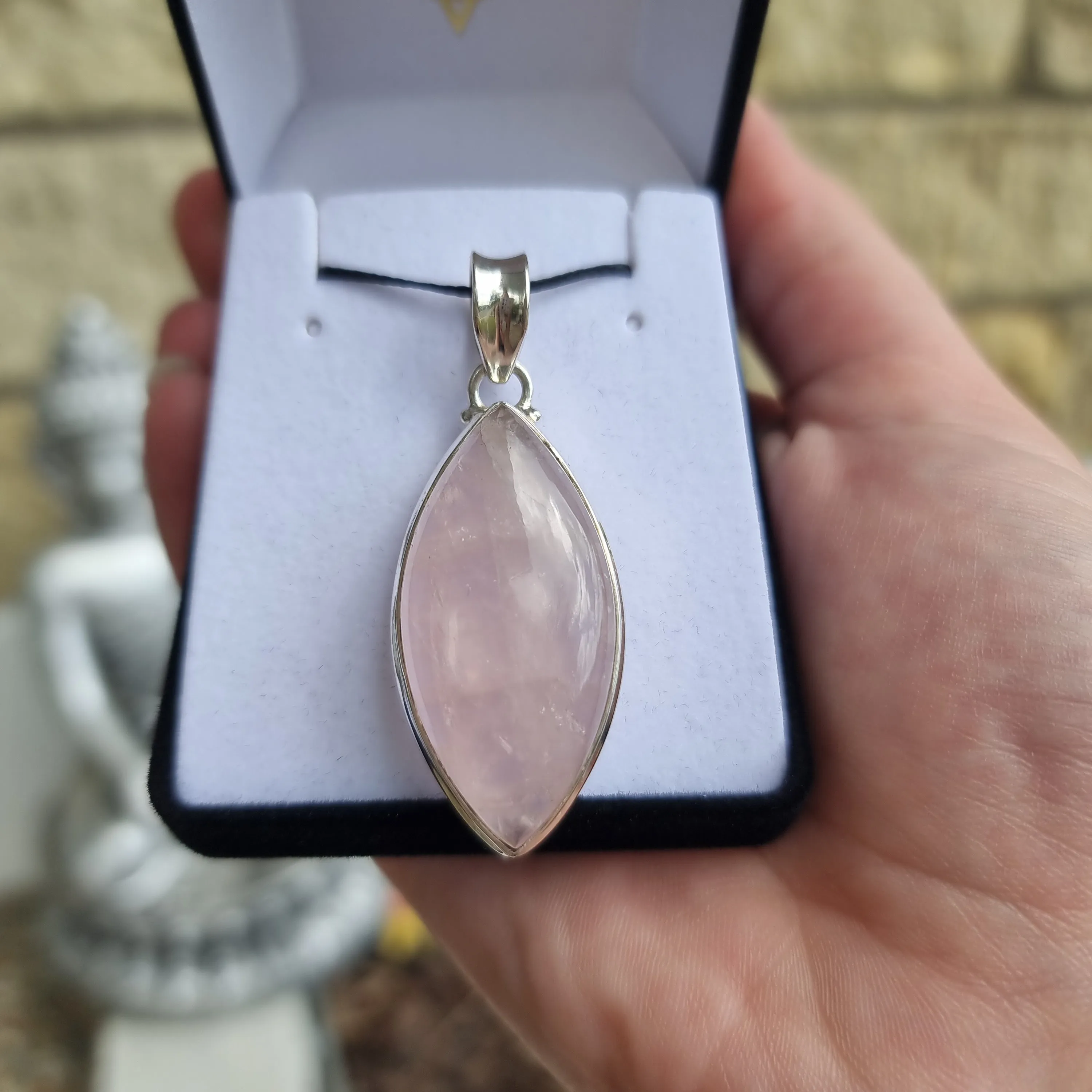 Rose quartz pendant collection