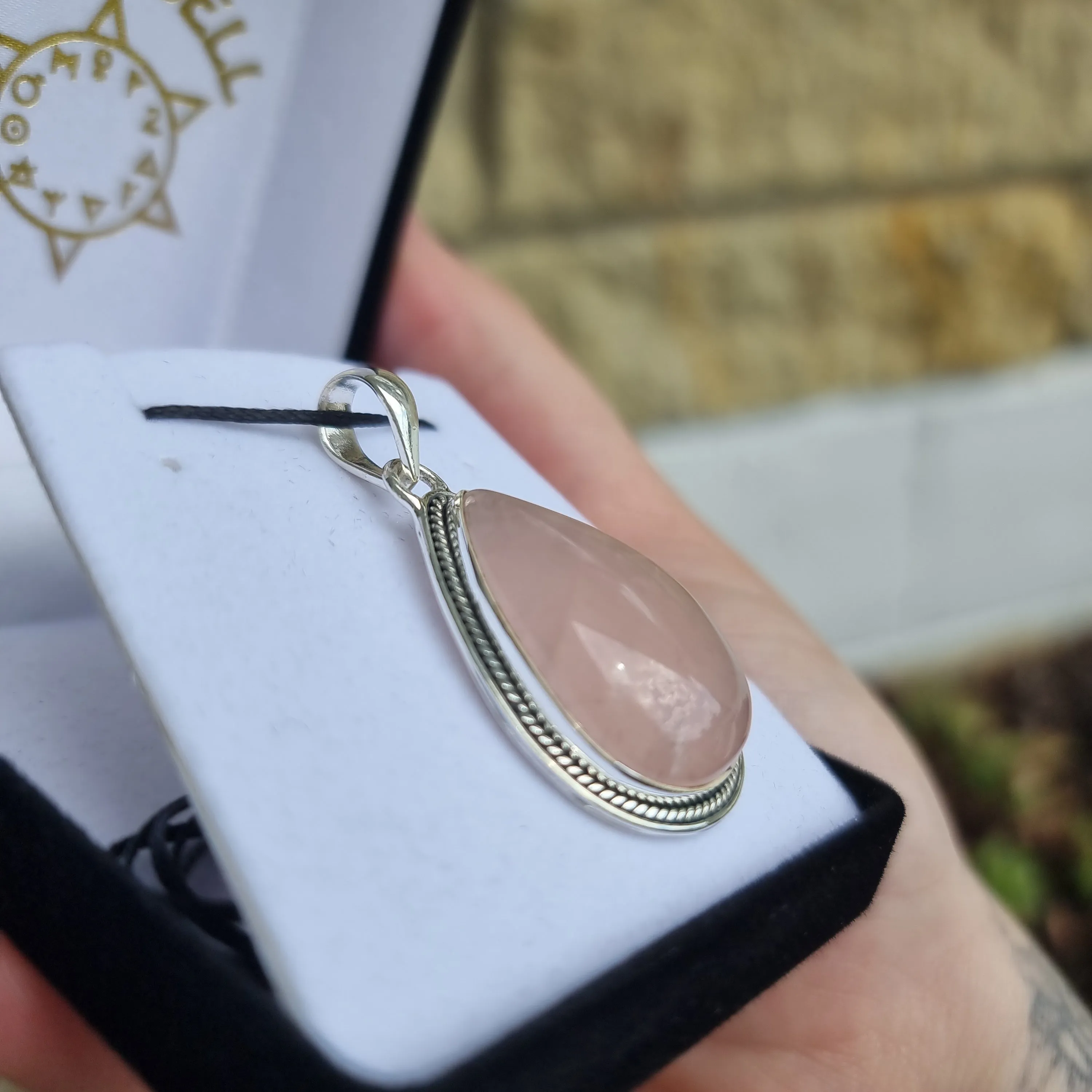 Rose quartz pendant collection