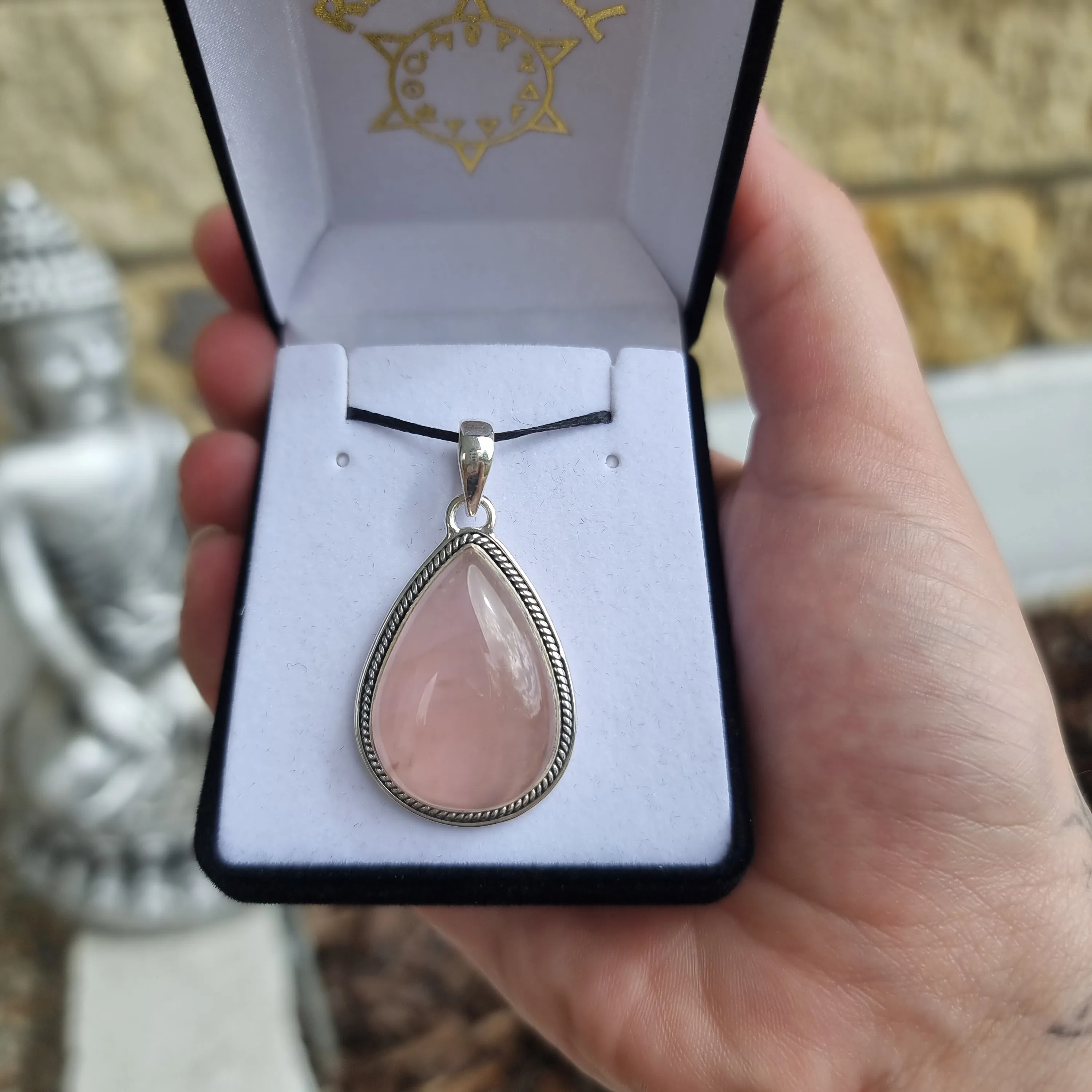 Rose quartz pendant collection